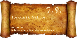 Töröcsik Viktor névjegykártya