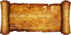 Töröcsik Viktor névjegykártya